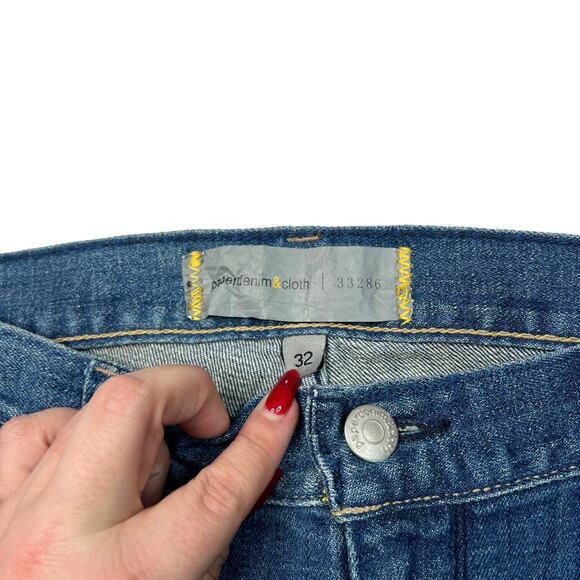 Paper Denim & Cloth Natalie Low Rise Peg Leg Jeans Medium Wash Womens 32 - Picture 5 of 8